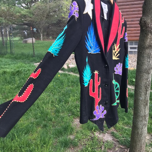 WESTERN JACKET WITH RIVETS & RHINESTONE EMBELLISHMENTS - Picture 4 of 14